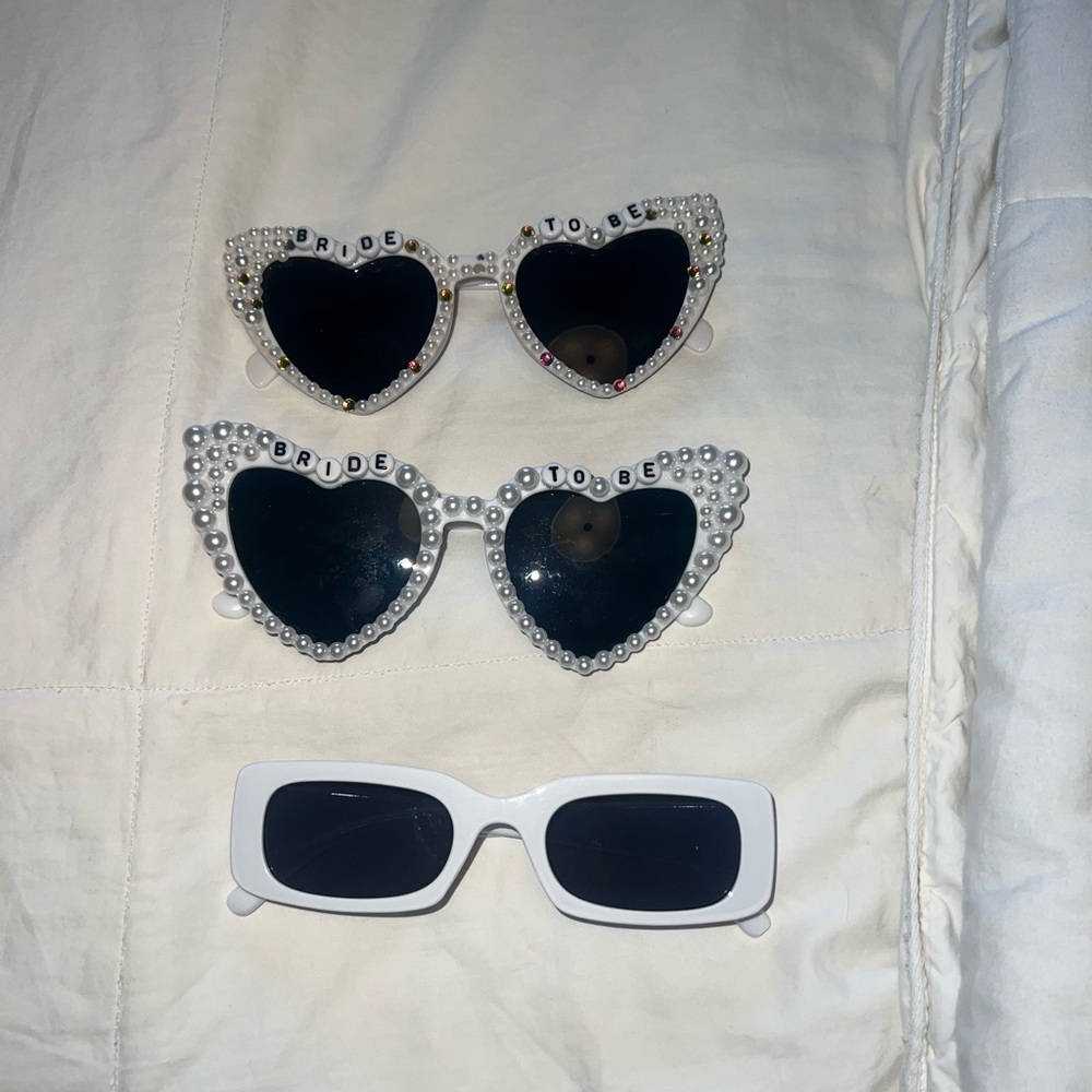 Heart and Rectangle Sunglasses Set